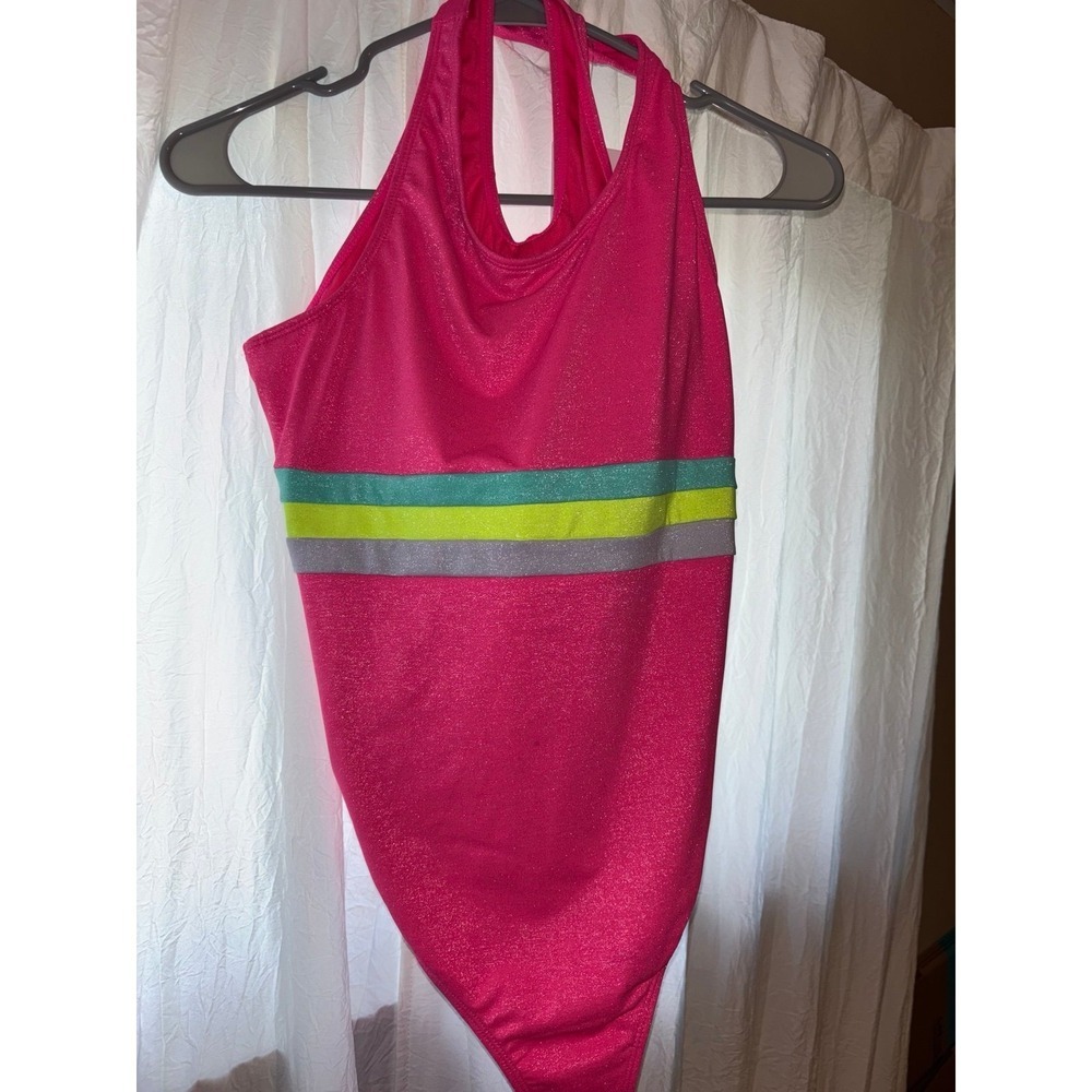 Hurley Girls One Piece Swimsuit Hyper Pink UPF 50+ Size XXL 18/20